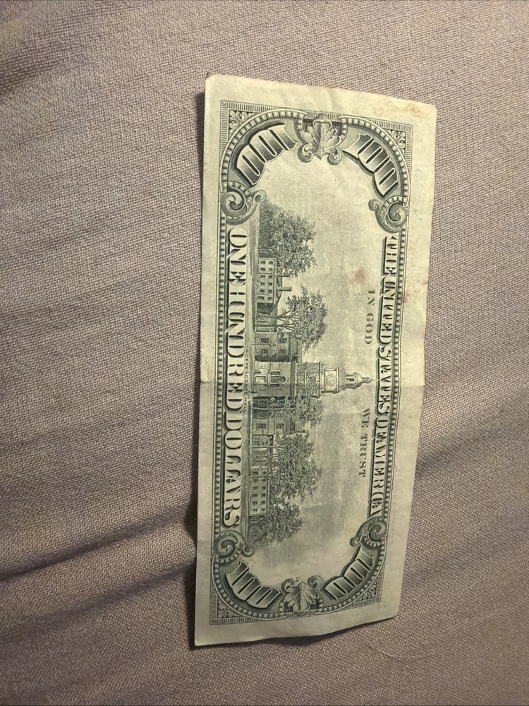 Off Centered $100 Bill 1985 Series