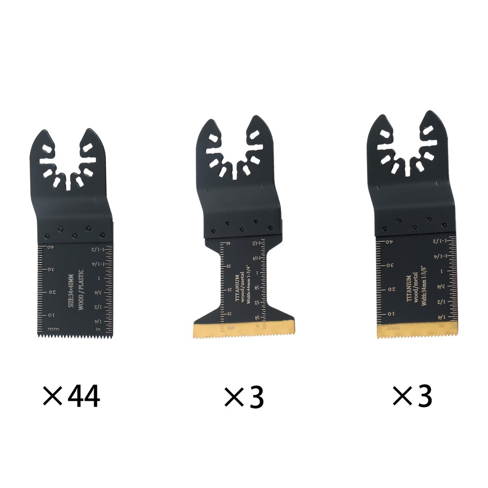 50 Pack Quick Release Oscillating Saw Blades Kit Titanium Multi Tool Blades