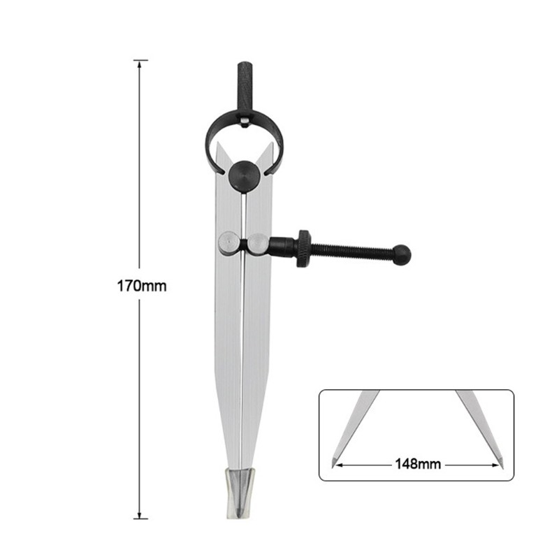 Adjustable Leather Compass Creaser DIY Rotating Line Scribing Gauge Caliper Tool