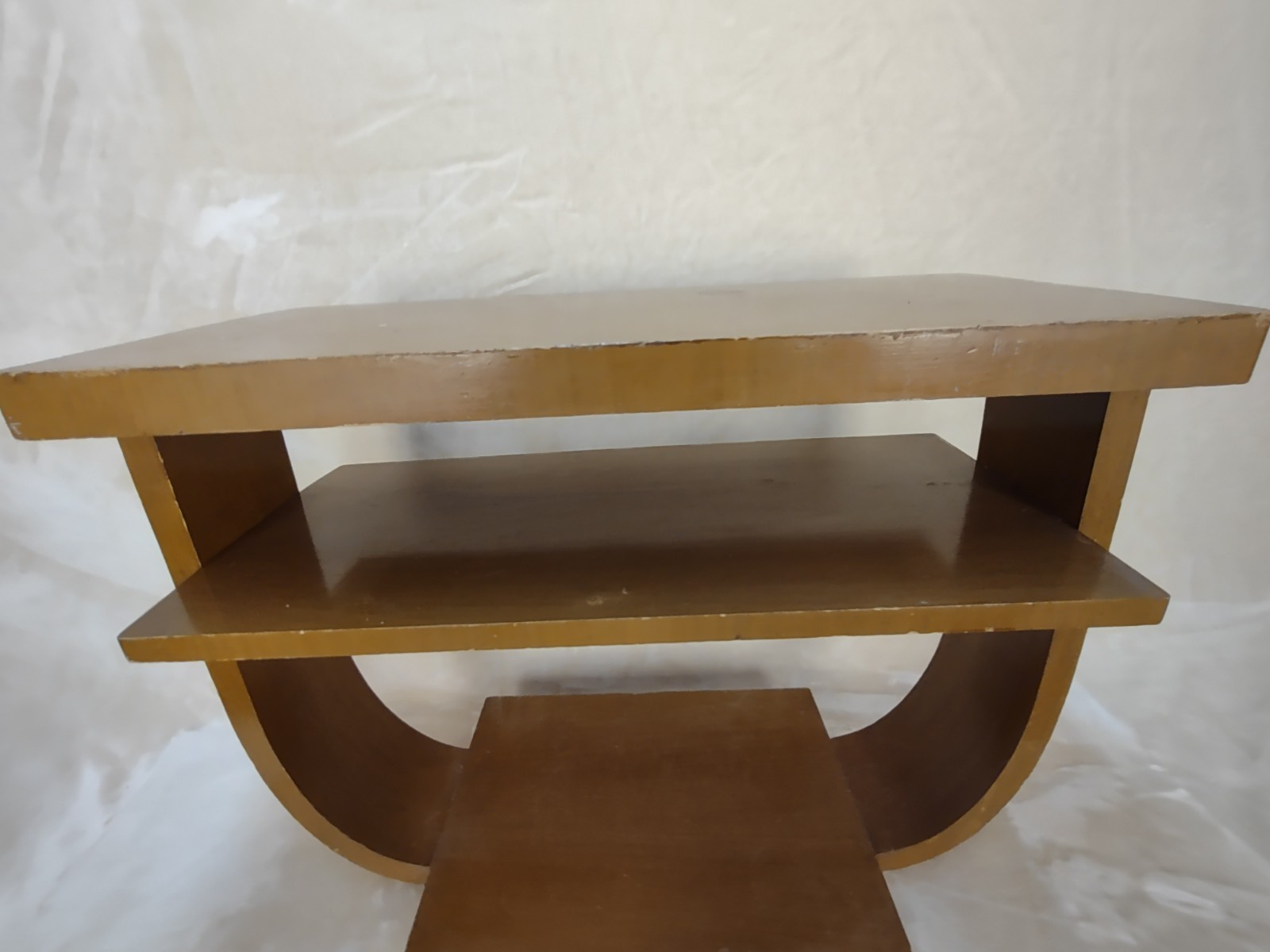 Gilbert Rohde Brown Saltman Style Art Deco Wood Table 1947? FOR RESTORATION