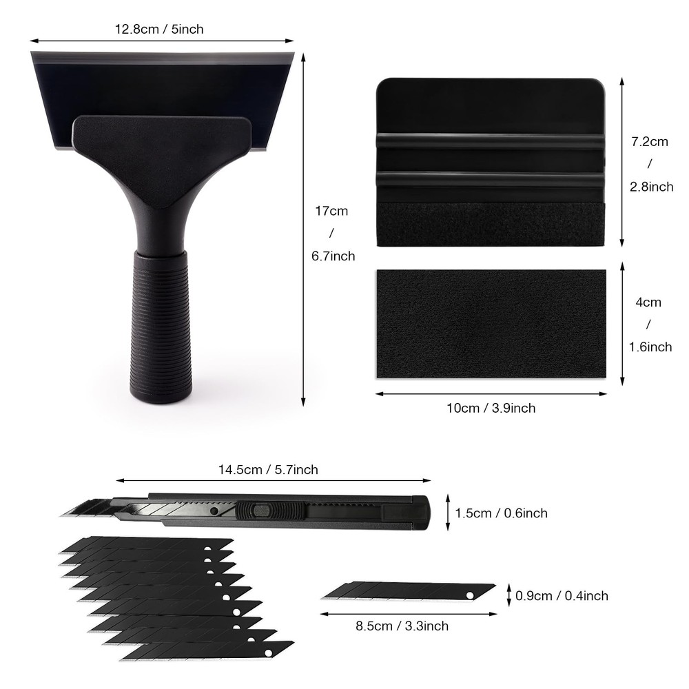 Gomake Vinyl Wrap Tool Set Window Tint Kit,Window Tint Tools Small Rubber Squ...