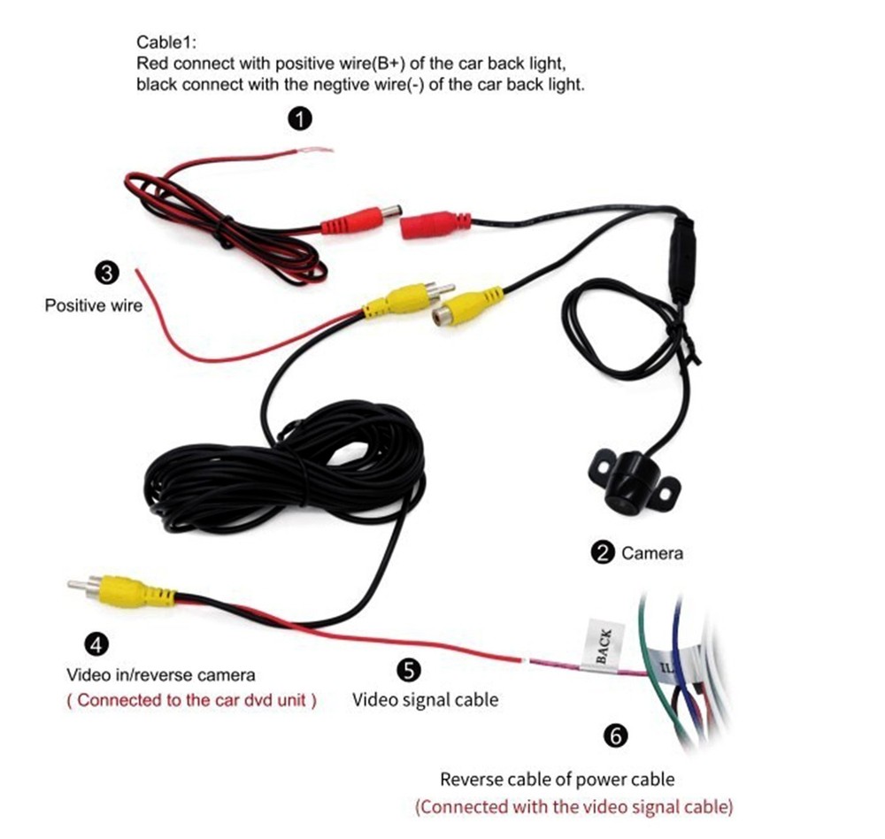 Universal Car Rear View Reverse Backup Camera Small CAM Waterproof RCA