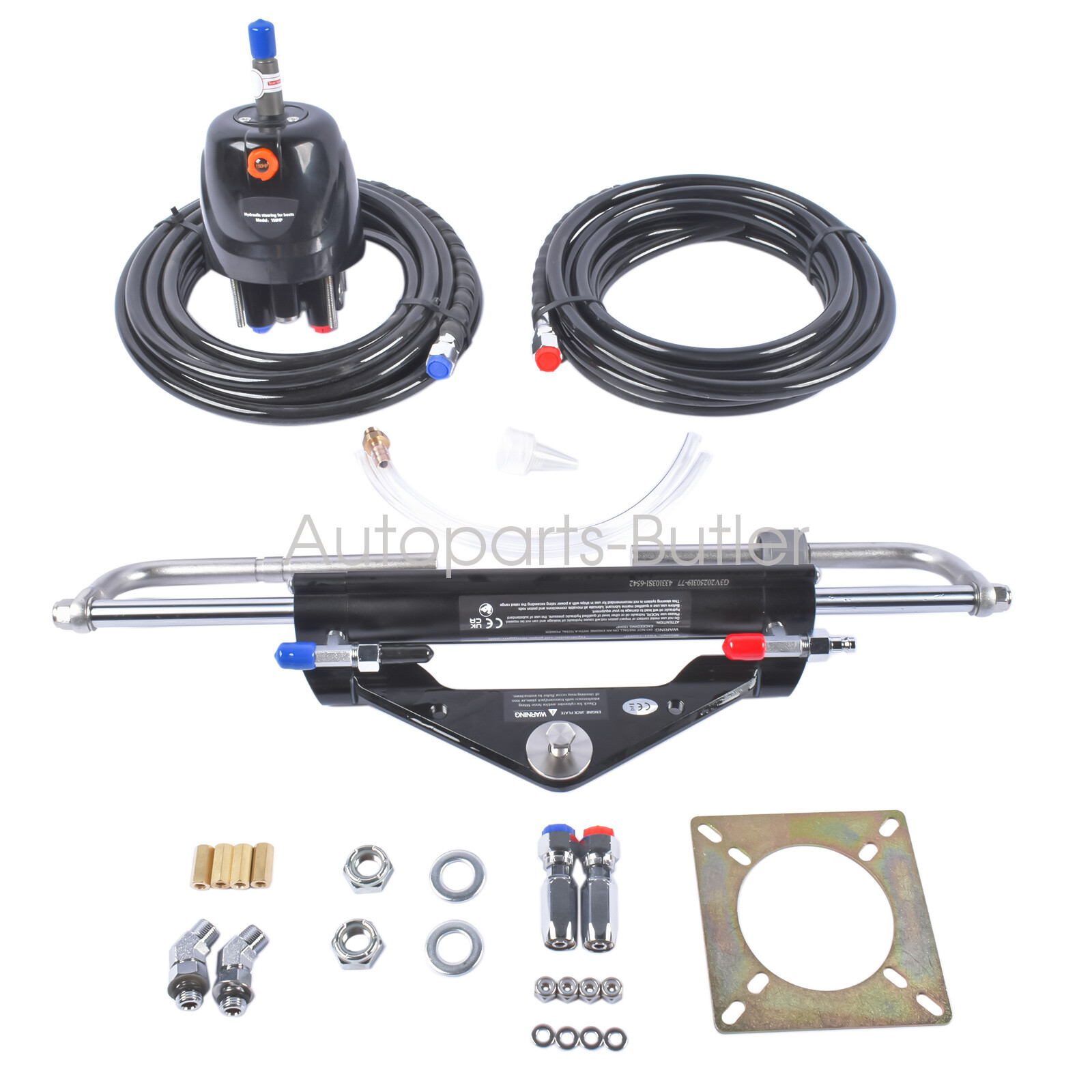 20FT Boat Hydraulic Steering System Kit Marine Outboard Steering 150HP HK4200A-3