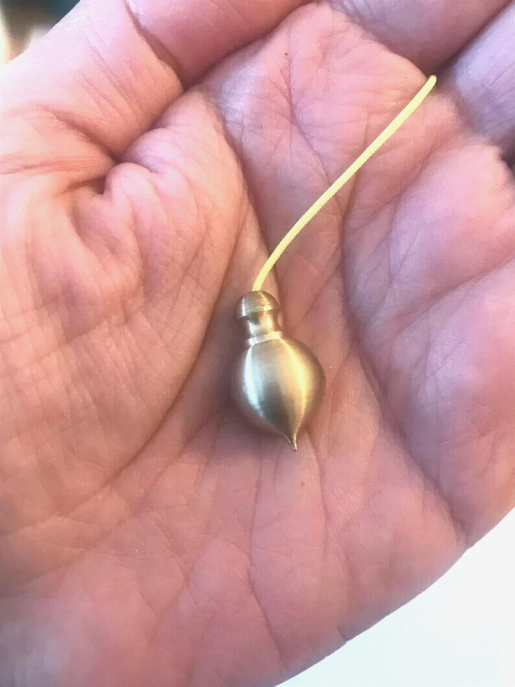 Chambered Brass Dowsing Pendulum Handmade Healing Dowsing Circle Pendulum