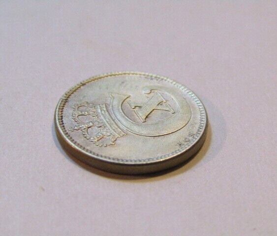 Denmark 1919 25 Ore Silver Coin