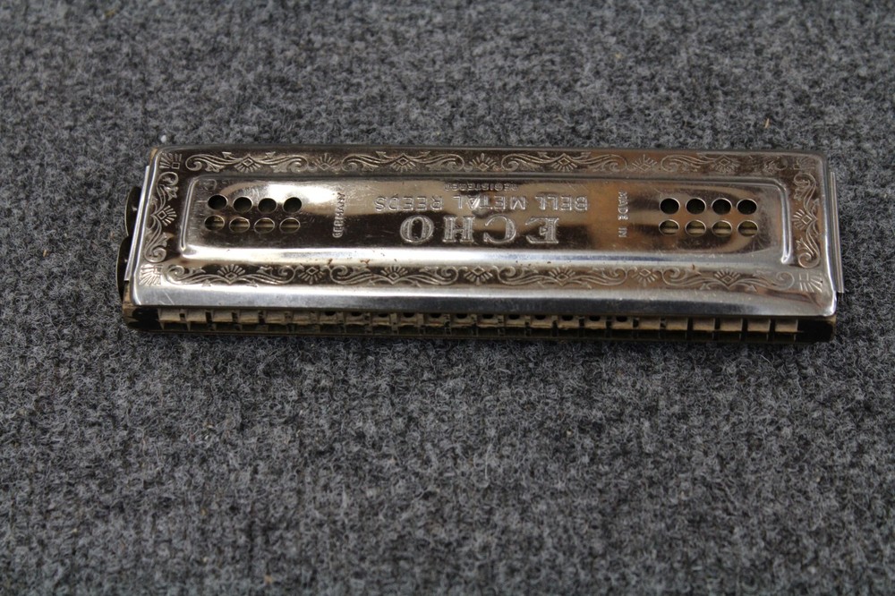 Hohner 8" Harmonica ECHO Made in Germany G (Vintage)