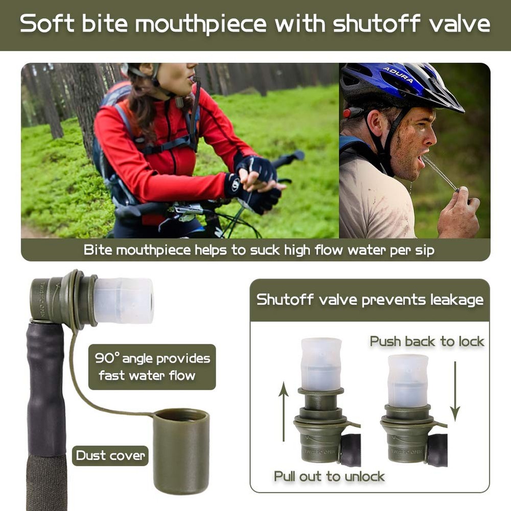 2L Hydration Bladder, Water Bladder for Hiking Backpack 2 Liter Water Storage...