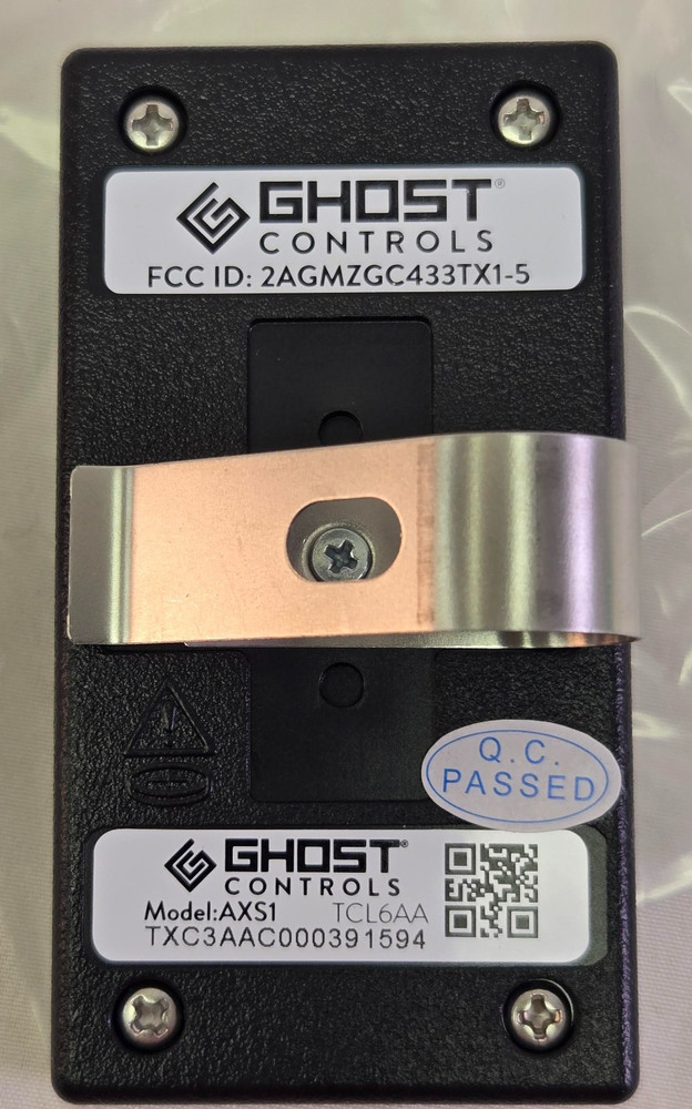 GHOST CONTROLS Remote Transmitter Standard 3-Button Automatic Opener AXS1W NIB