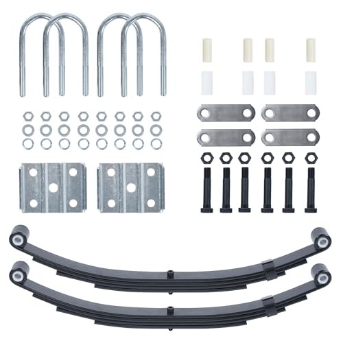Trailer Leaf Spring Kit,4 Leaf 1750lb Capacity Double Eye Spring for 3500lb