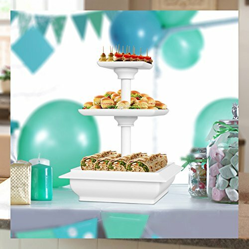 Chef Buddy 3-Tier Cupcake Dessert Stand White