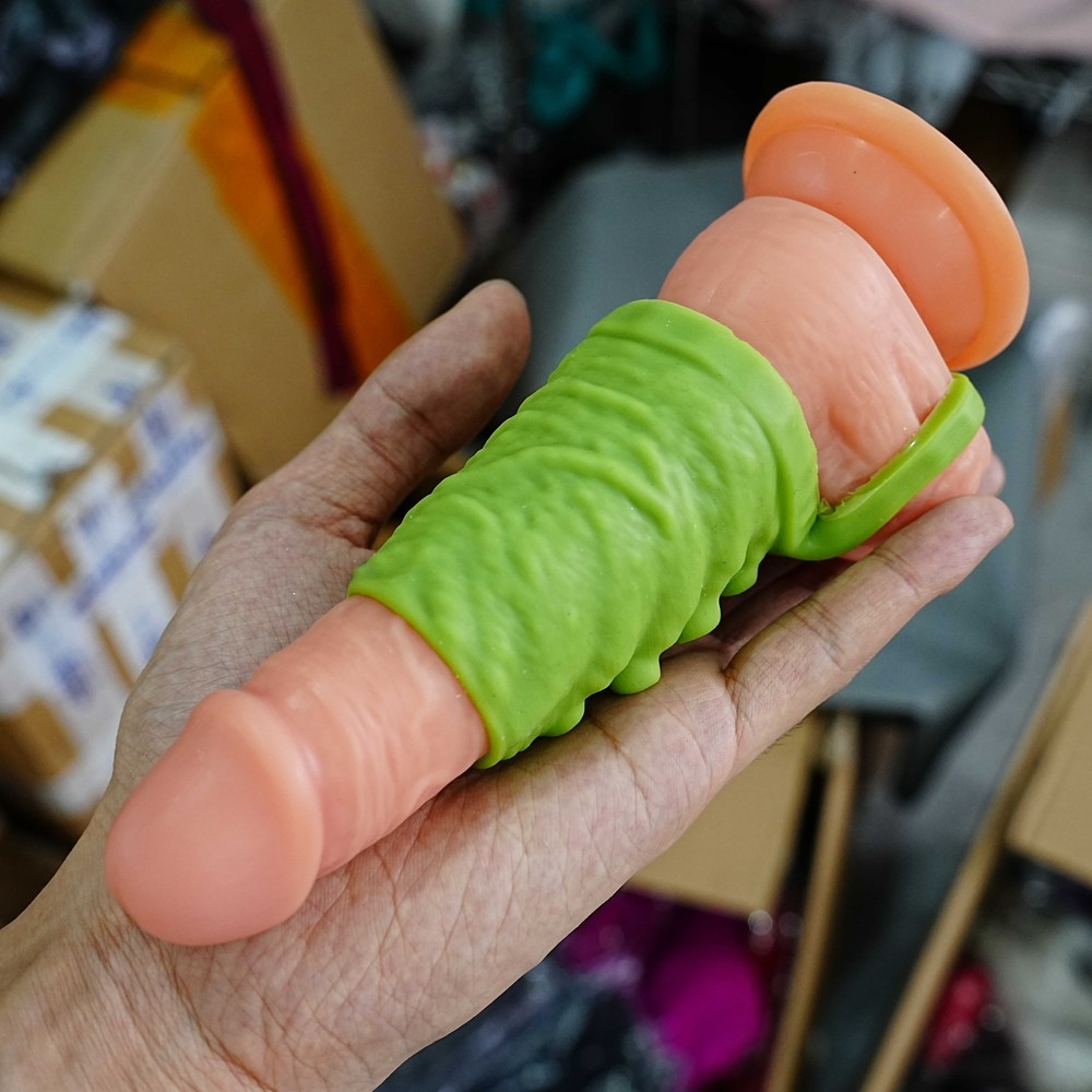 Soft Penis Sleeve Cock Ring Extender Enlargement Locking Delay Ejaculation Time