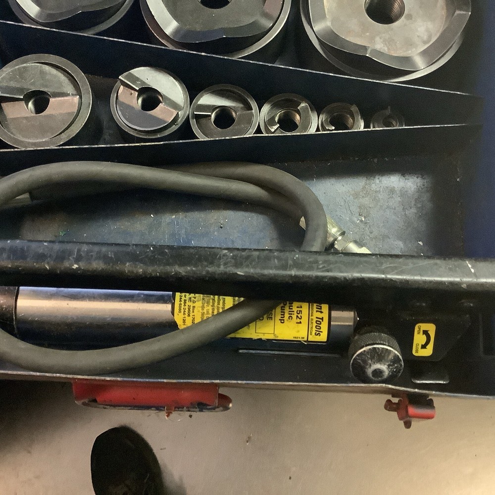 CURRENT Tools Knockout Punch Set W/1521 Hydraulic Hand Pump 1/2”-4”
