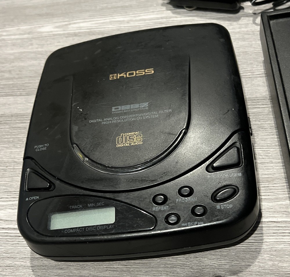 KOSS Portable CD Player DAC Working Model CDP408CP Discman Walkman W/ Stabilizer