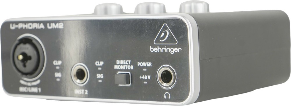 Behringer U-PHORIA UM2 USB Audio Interface XENYX Preamp 2x2 Recording Desktop