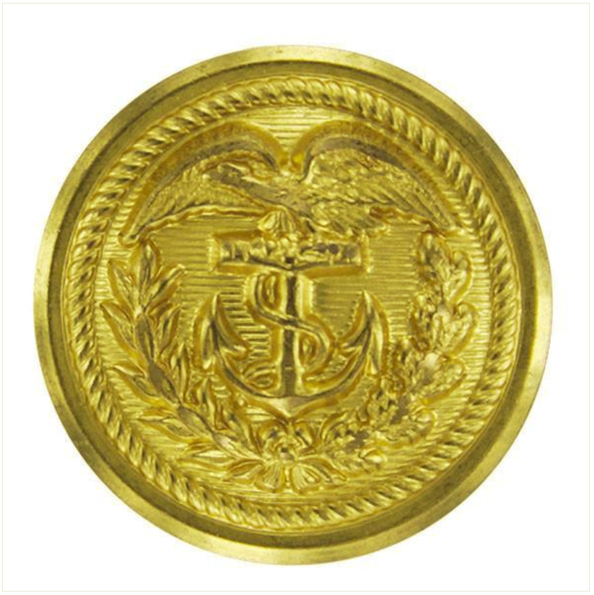 Vanguard COAST GUARD BUTTON: 35 LIGNE GOLD FOR JACKET