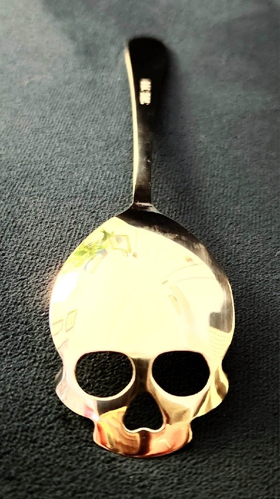Coffee Spoon Skull Head Original Silverware Kitchen Utensil Set 3Pcs