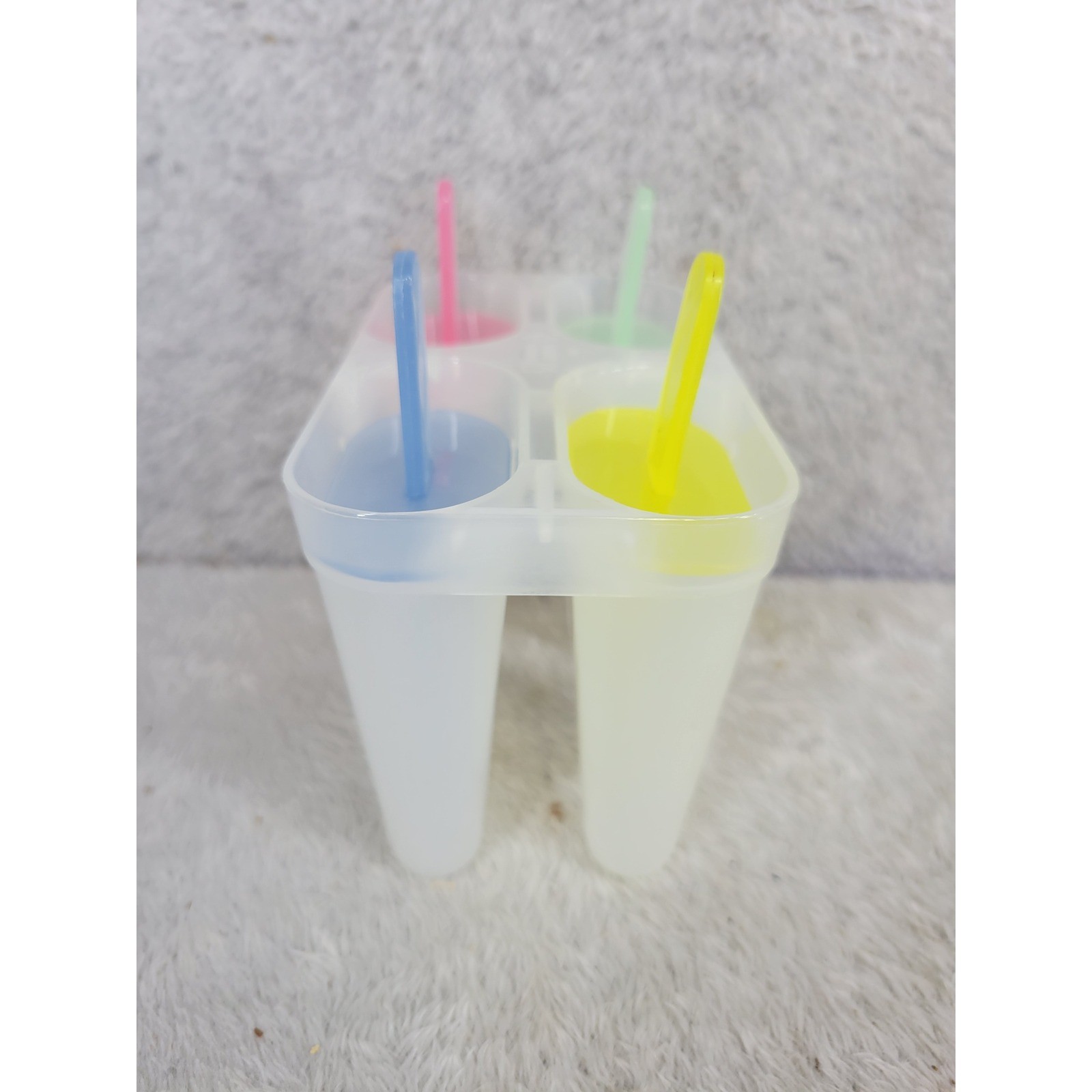 4 Cavity Popsicle Maker Ice Pop Molds Frozen Dessert Tool Set With Sticks
