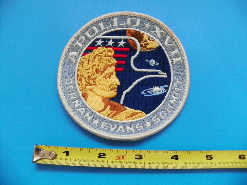 ORIGINAL NASA APOLLO XVII CERNAN, EVANS, SCHMITT SPACE PATCH
