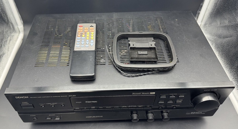 Denon AVR-900 5 Channel AV Surround Receiver Test Working Remote Antenna Bundle