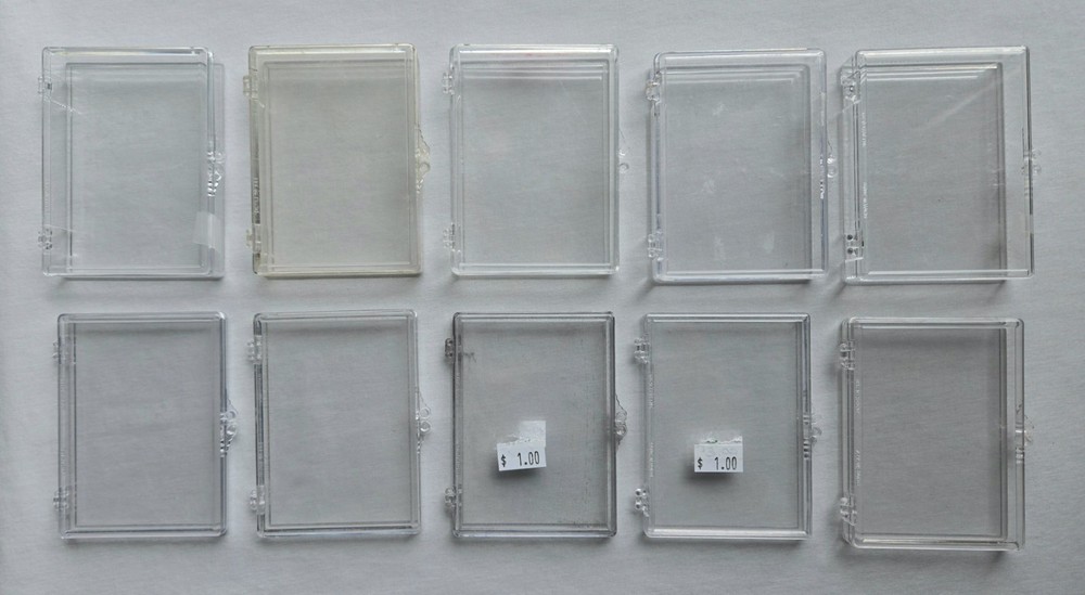 Used Snap Case Hinged Card Holder Lot (10) Five 35-Count, Five 15-Count