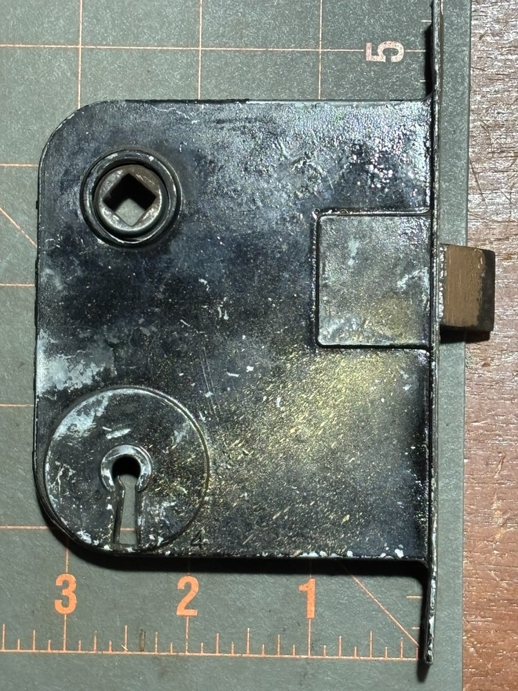Vintage door mortise lock NO KEY. With Door knobs
