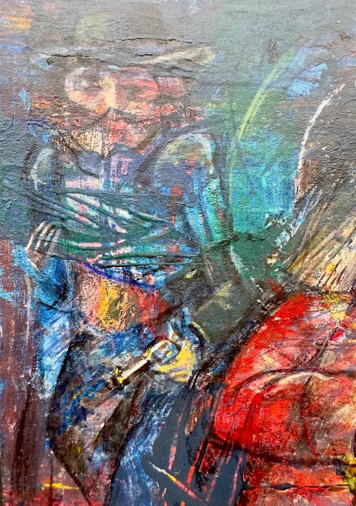 Original Russian Abstract Composition, Graphics, Postmodernism, Signed.