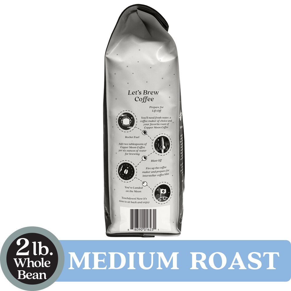 Copper Moon Coffee Tropical Coconut, Medium Roast Whole Bean, 2 Lb.