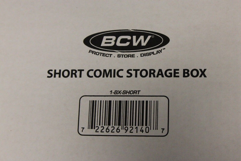 Comic Book Storage Box 1 Short BCW Holds 150 175 Stackable Cardboard Archive Lid