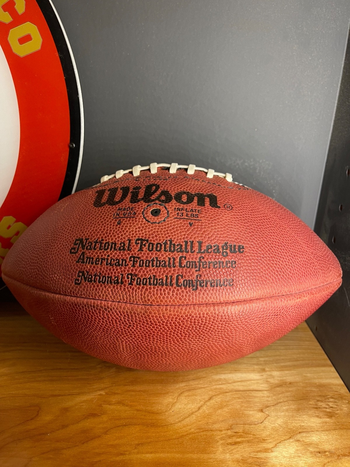 1985 Super Bowl XIX Football 49ers Dolphins game ball