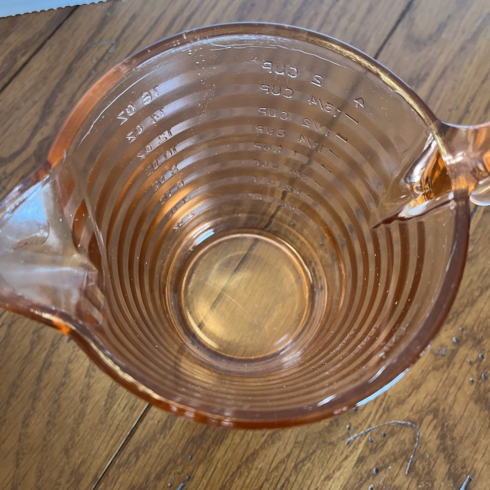 US Glass Slick Handle Pink 2 Cup Measuring Pitcher