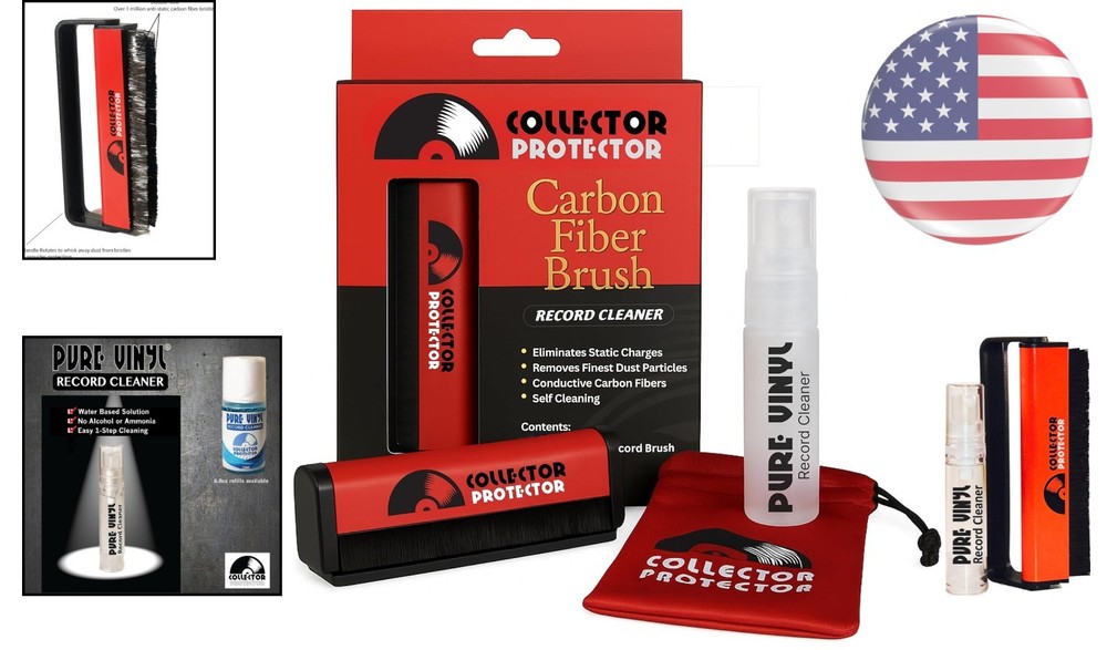 Ultimate Vinyl Cleaning Solution - Anti-Static Brush & Protective Pouch Included