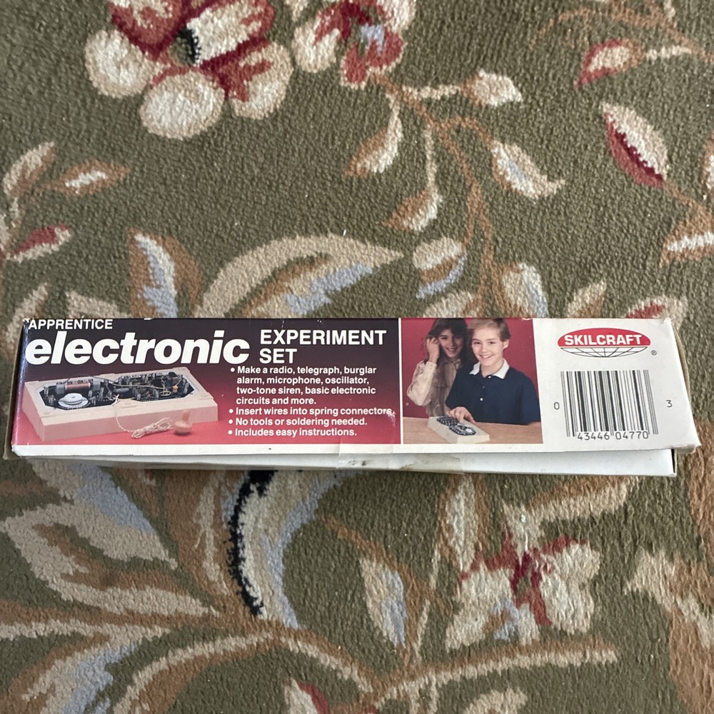 1985 Vintage Skillcraft Apprentice Electronic Experiment Set Works! In Box
