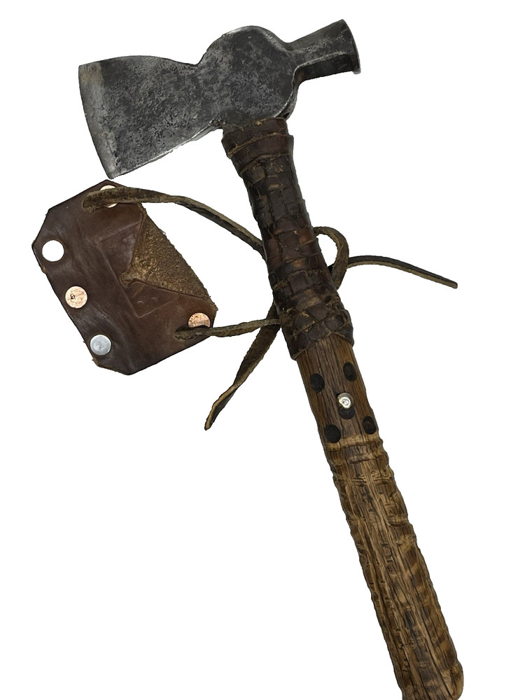 Mountain Man Tomahawk Axe with Leather Sheath Vintage Tomahawk