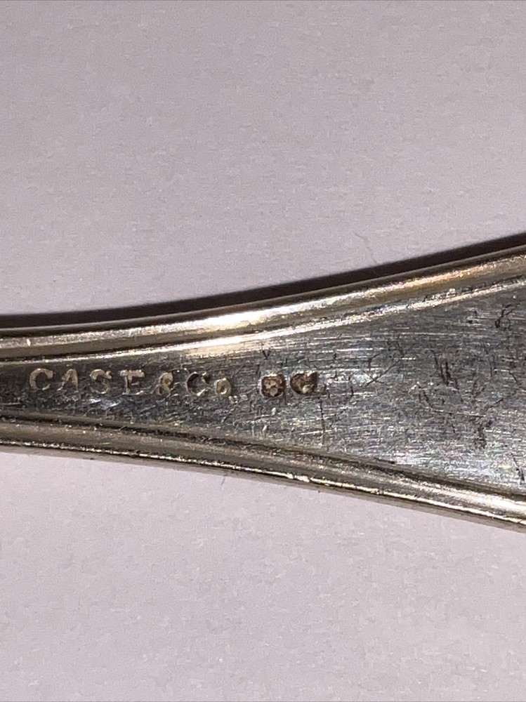 Antique CASE & CO 1900’s Silver Teaspoons 6" Marked 3c