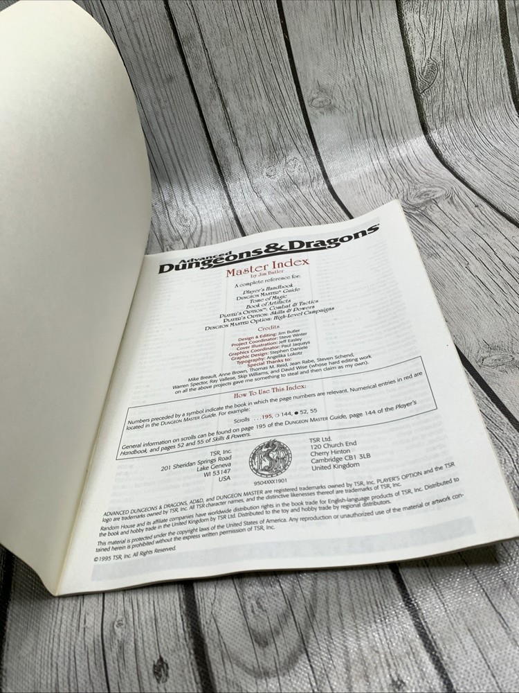 Dungeon Masters Screen &Master Index (1995) - 9504