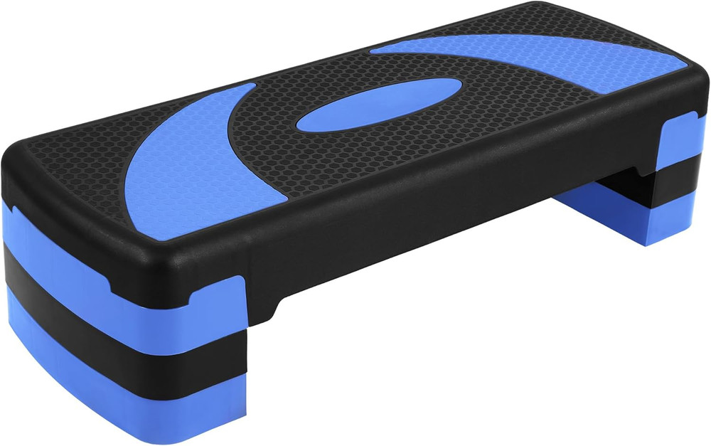 Aerobic Step Platform Trainer with Adjustable 3-Level Risers, 400 Pound Weight C