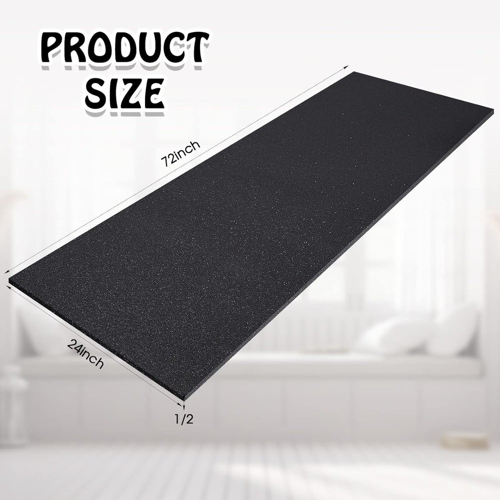 Durable High-Density Foam Sheet 1/2" Thick 24" x 72" - Ultimate Comfort Solution