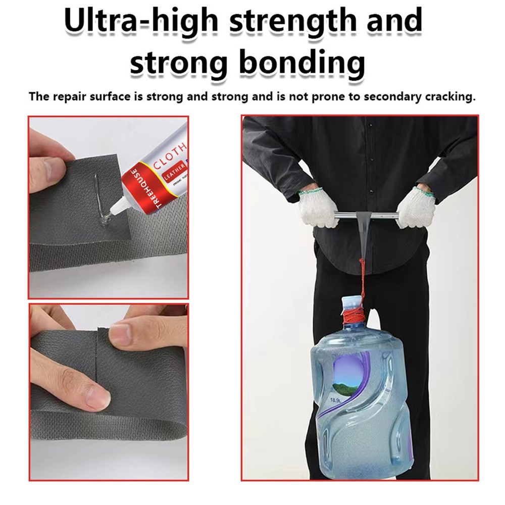 60ml Clear Leather Adhesive Car Seat Glue For Sofas, Purses, Leather Bonding