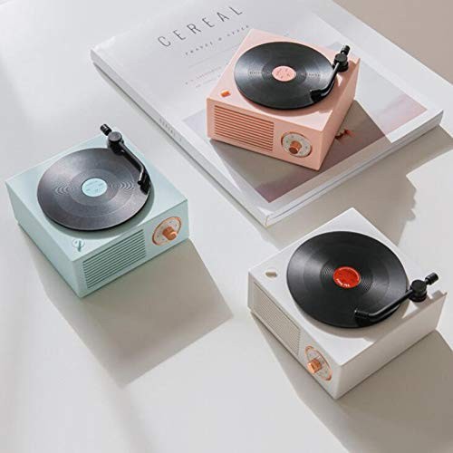 Vinyl Record Player Style Bluetooth Speaker Old Fashioned Classic Style White...