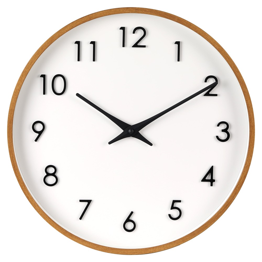 20" Quartz Modern Indoor Wall Clock, Easy Installation
