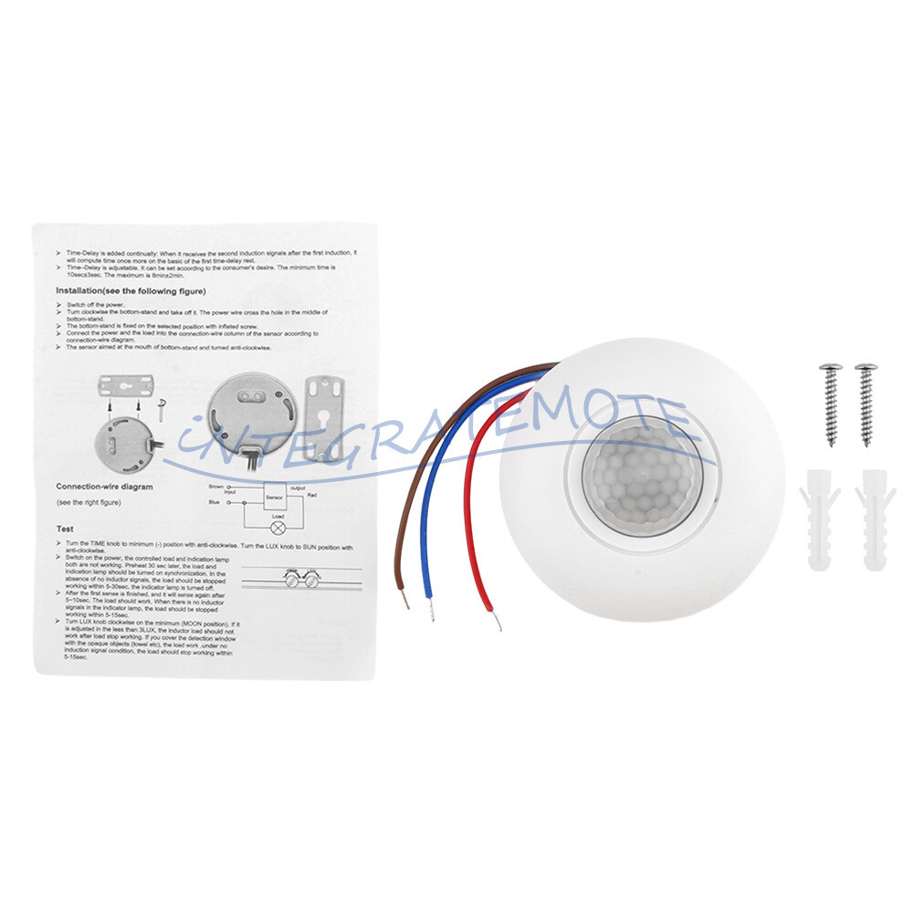 AC85-265V Infrared PIR Motion Induction 360° Sensor Detection For Ceiling Light-