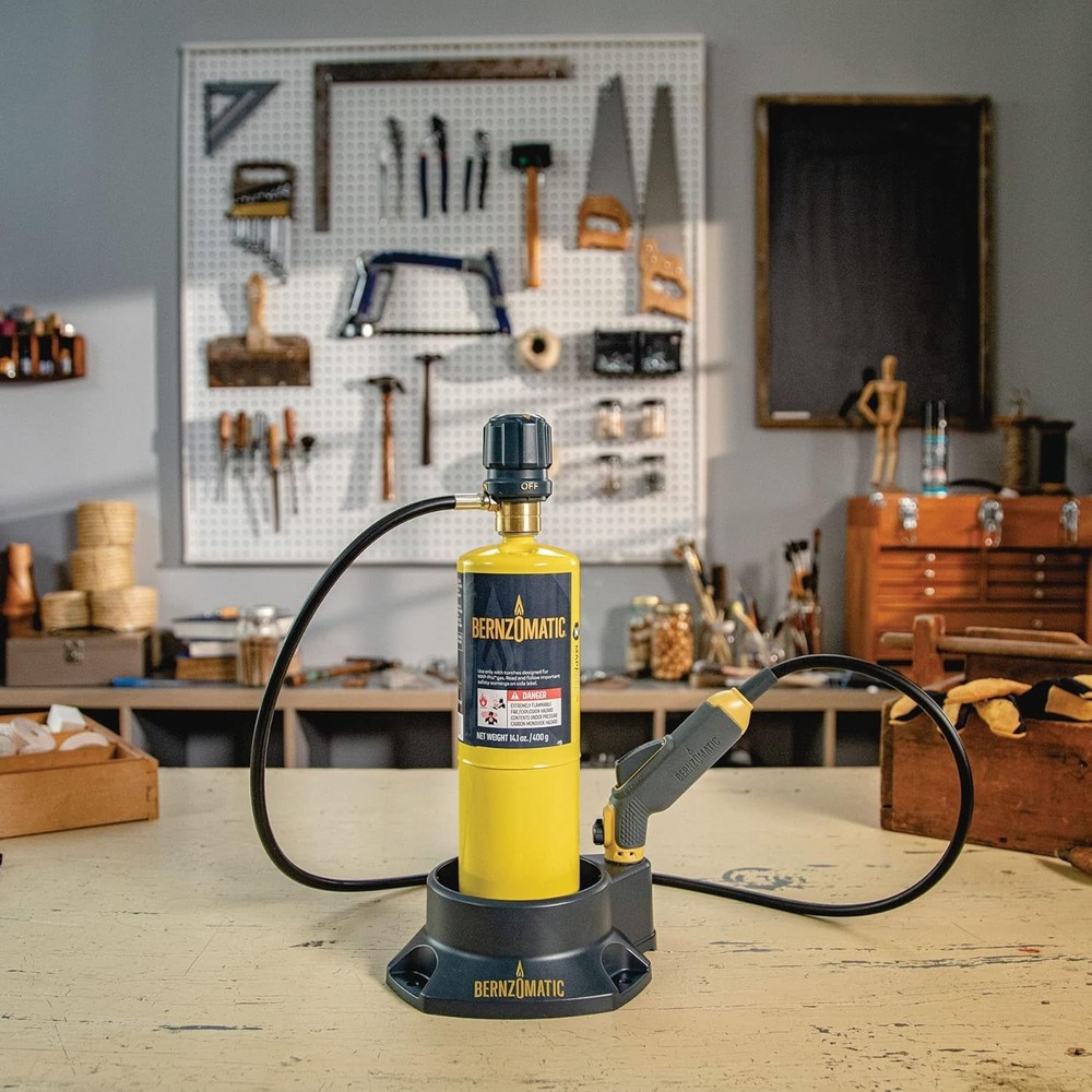 High Heat Precision Torch for Crafts - FirePoint with 41" Hose & Secure Stand