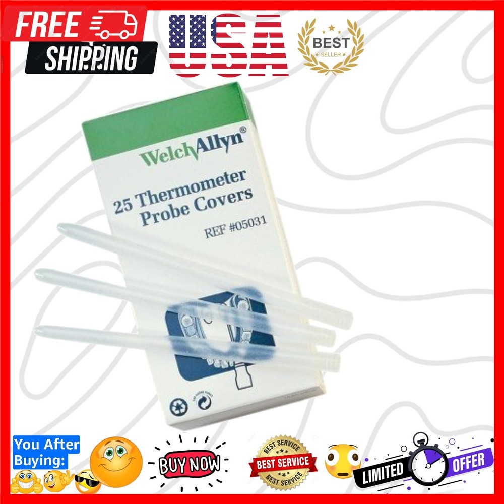 250 Count Disposable Probe Covers for SureTemp Thermometers - Lightweight & Safe