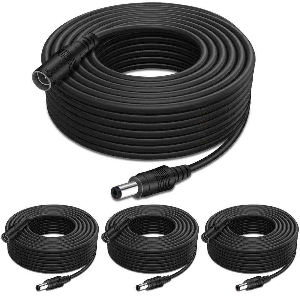 (4 Packs) Power Extension Cable 33ft Plug Power Adapter Extension Cable for C...