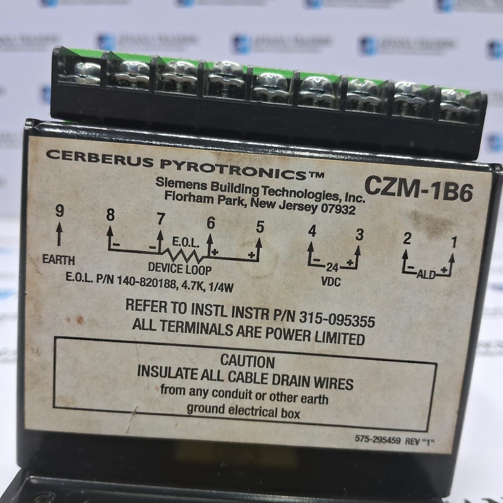 SIEMENS CERBERUS PYROTRONICS CZM-1B6 REMOTE CONVENTIONAL ZONE MODULE