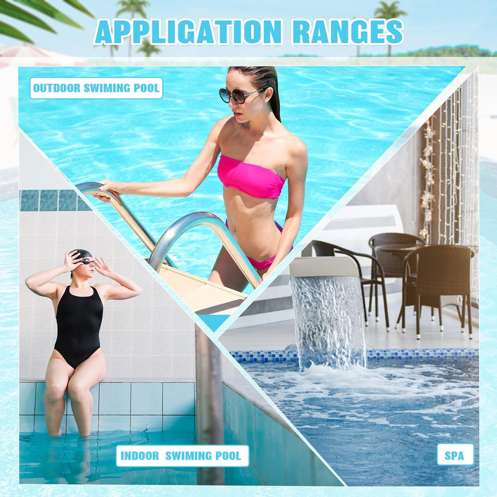 3 Pack Pool Ladder Steps Replacement,18" Universal Heavy Duty Pool Ladder Steps,