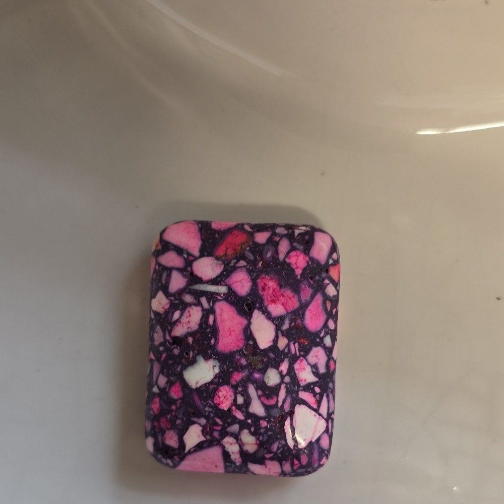 Polymer Clay Block Pink Purple White Mosaic Pattern