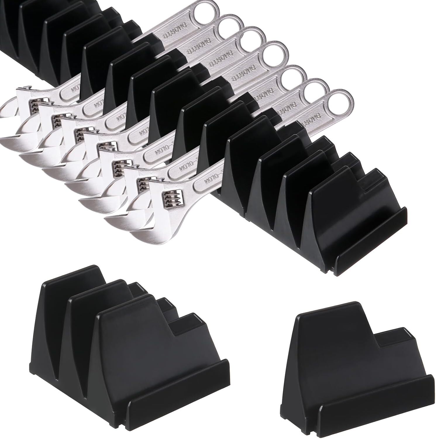 40X Magnetic Modular Wrench Organizer Compact Tool Storage Slots hold Tools SAE