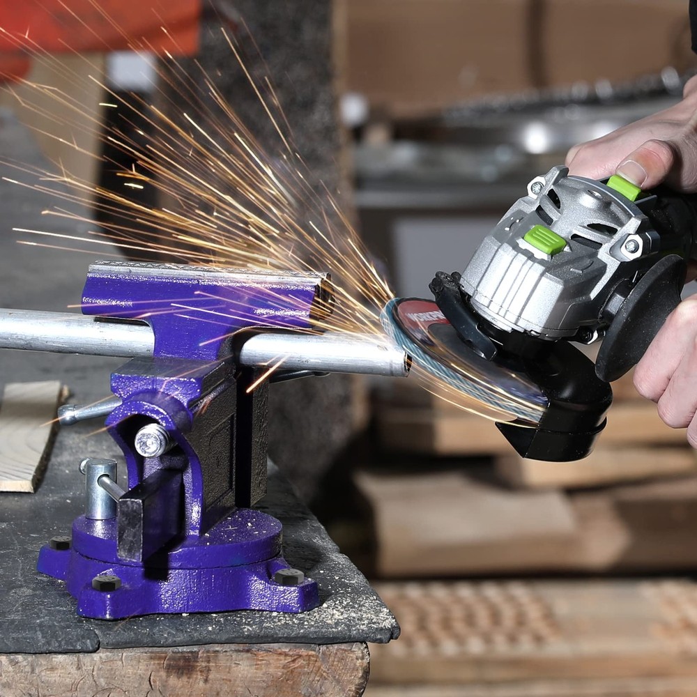 WORKPRO 4-1/2" Bench Vise - Versatile Vice for Workbench, Pipe and Home Projects