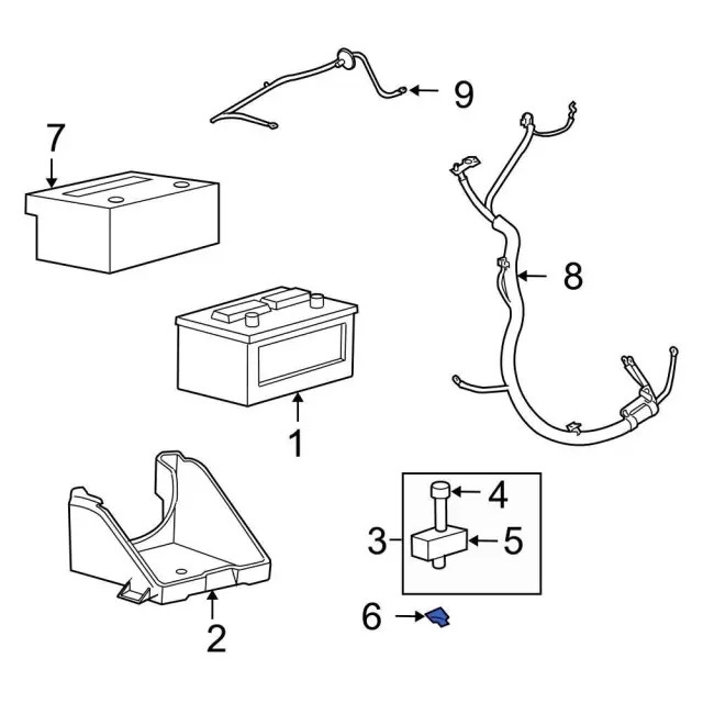 Genuine Battery Tray Nut W711591-S439